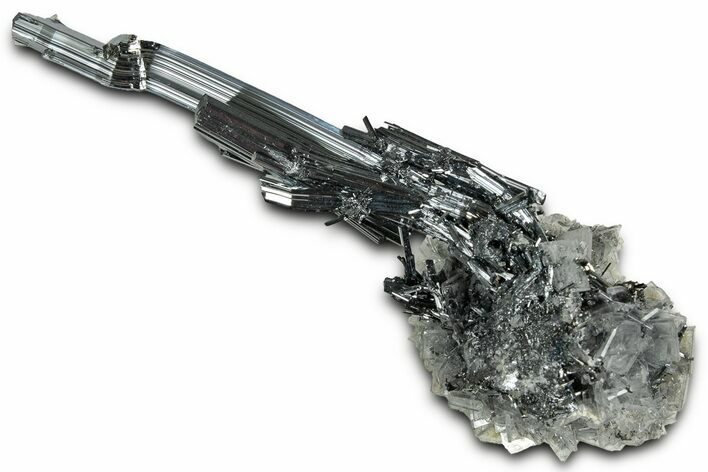 Very Lustrous Metallic Stibnite Crystals - Jiangxi, China #326632